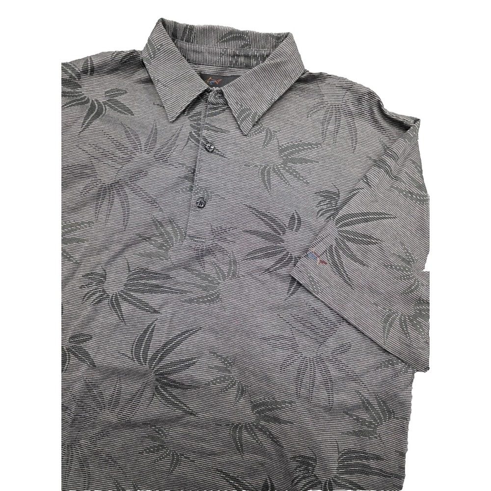 Greg Norman 60/2 Double Mercerized Cotton Gray Tropical Men's Polo Shirt - XL